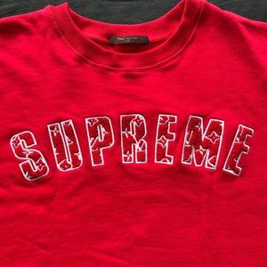 Supreme x Louis Vuitton LV Arc Logo Crewneck Sweatshirt with receipts